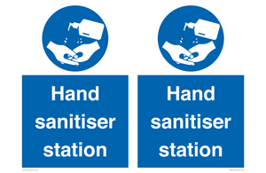 Hand sanitiser station